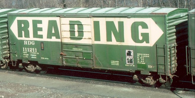 Reading Co. XMy Boxcar #111211 at Allentown, PA.