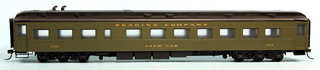 Bethlehem Car Works model of Reading Company DCe dining car.  Courtesy Bethlehem Car Works.