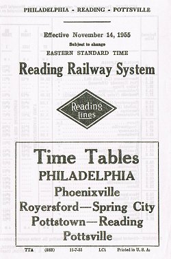 Reading Company Public Timetable